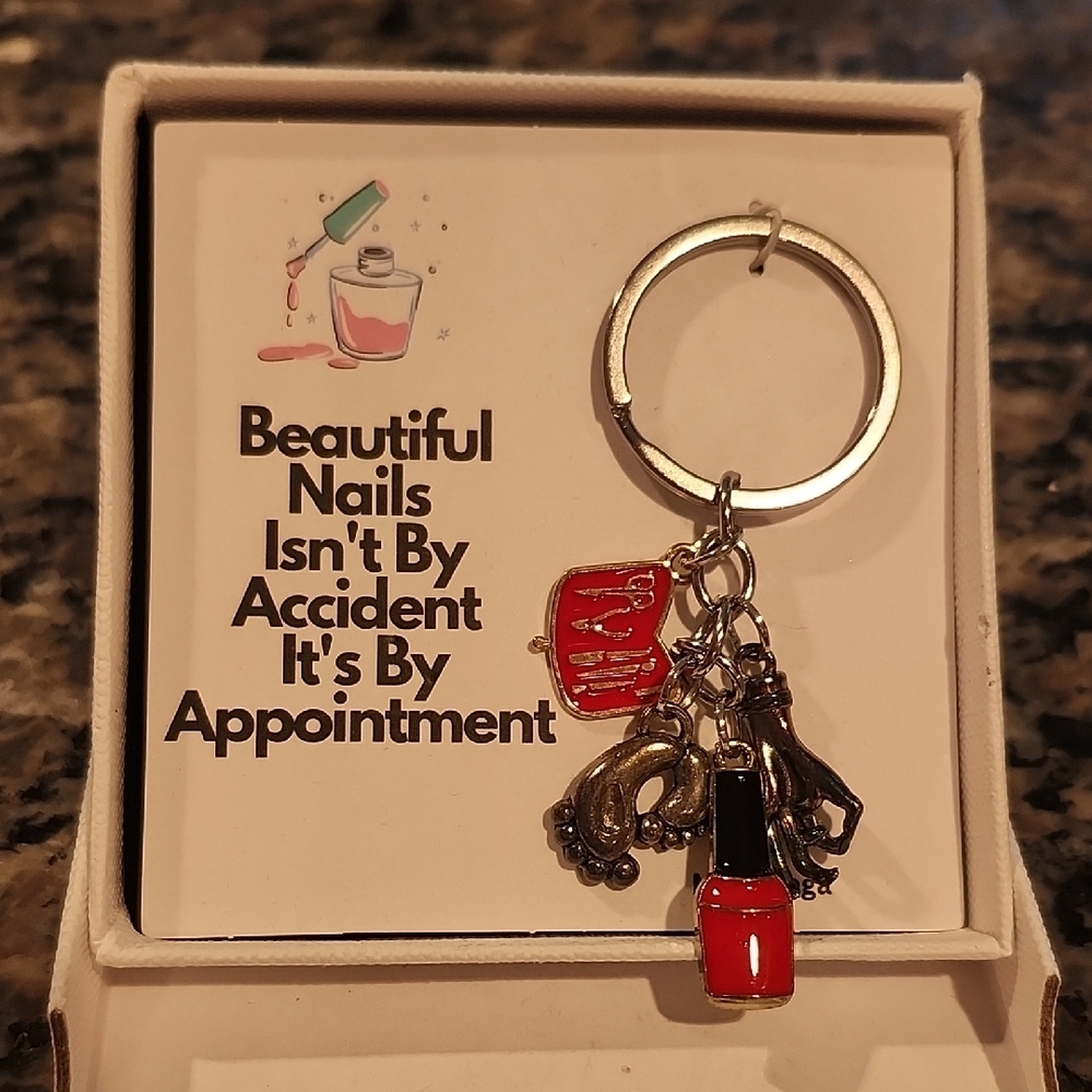 Keychain with delightful Nail Charms 💅